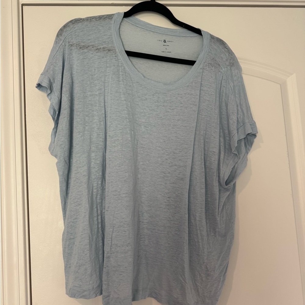 Lou and Grey LOFT Light Blue Women’s Relaxed Crew Neck Top